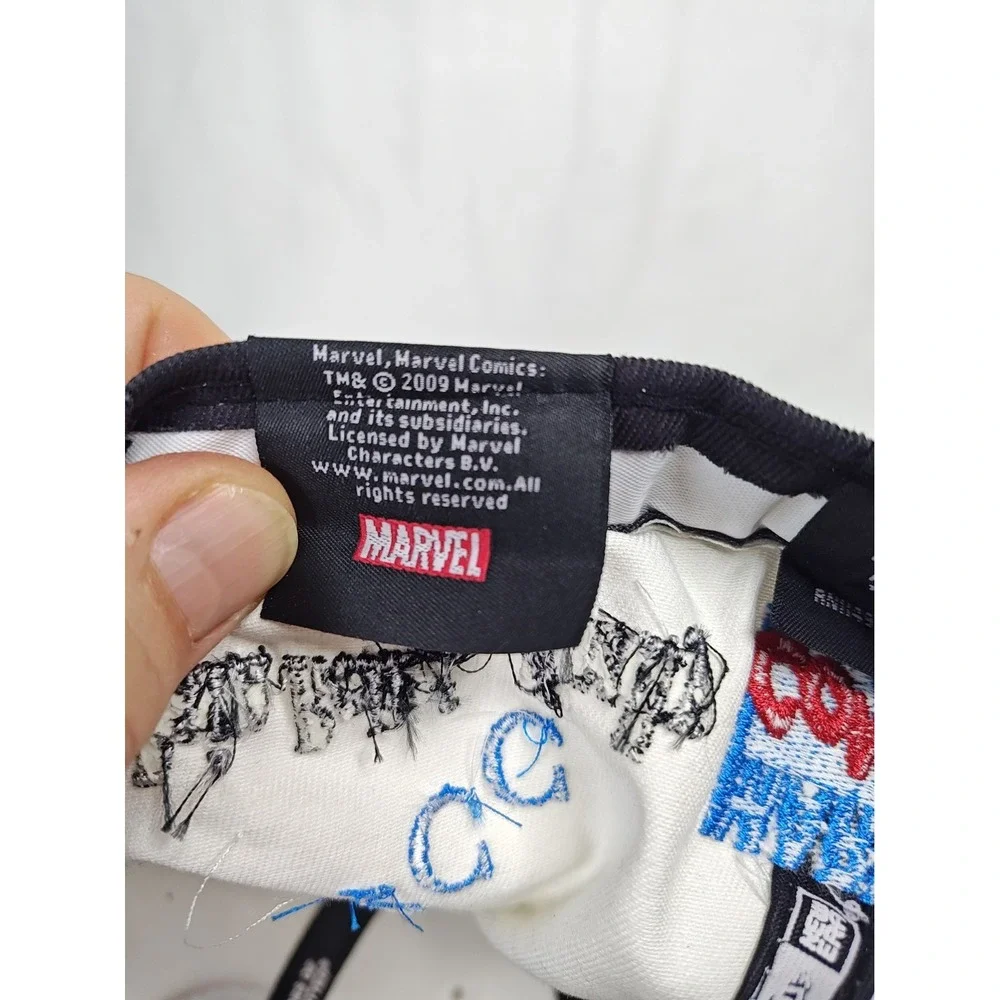 New Era 59FIFTY Marvel Captain America Fitted Hat 7 5/8 White IPCC Promo Flat
